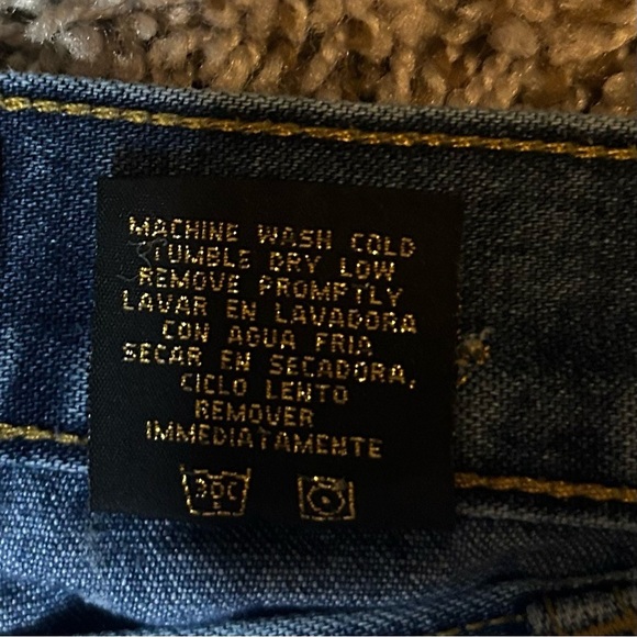 BABY PHAT Woman’s Size 13 Jeans Blue Wide Leg 33x31 Y2K Cat Logo - Picture 9 of 16